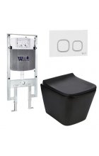 Комплект WeltWasser AMBERG 497 ST + GELBACH 004MT-BL + AMBERG RD-WT инсталляция с унитазом и кнопкой смыва Комплект WeltWasser AMBERG 497 ST + GELBACH 004MT-BL + AMBERG RD-WT инсталляция с унитазом и кнопкой смыва