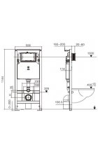 Комплект WeltWasser AMBERG 506 + GELBACH 004MT-BL + AMBERG RD-MT CR инсталляция с унитазом и кнопкой смыва