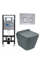 Комплект WeltWasser AMBERG 506 + GELBACH 004MT-GR + AMBERG RD-CR инсталляция с унитазом и кнопкой смыва Комплект WeltWasser AMBERG 506 + GELBACH 004MT-GR + AMBERG RD-CR инсталляция с унитазом и кнопкой смыва