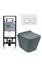 Комплект WeltWasser AMBERG 506 + GELBACH 004MT-GR + AMBERG RD-WT инсталляция с унитазом и кнопкой смыва Комплект WeltWasser AMBERG 506 + GELBACH 004MT-GR + AMBERG RD-WT инсталляция с унитазом и кнопкой смыва