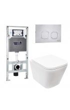 Комплект WeltWasser AMBERG 506 ST + GELBACH 004MT-WT + AMBERG RD-MT CR инсталляция с унитазом и кнопкой смыва Комплект WeltWasser AMBERG 506 ST + GELBACH 004MT-WT + AMBERG RD-MT CR инсталляция с унитазом и кнопкой смыва