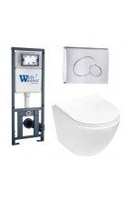 Комплект WeltWasser MARBERG 410 + MERZBACH 004 MT-WT + MAR 410 RD инсталляция с унитазом и кнопкой смыва Комплект WeltWasser MARBERG 410 + MERZBACH 004 MT-WT + MAR 410 RD инсталляция с унитазом и кнопкой смыва