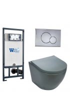 Комплект WeltWasser MARBERG 507 + MERZBACH 004 MT-GR + MAR 507 RD инсталляция с унитазом и кнопкой смыва Комплект WeltWasser MARBERG 507 + MERZBACH 004 MT-GR + MAR 507 RD инсталляция с унитазом и кнопкой смыва