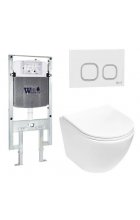 Комплект WeltWasser AMBERG 497 ST + MERZBACH 004 MT-WT + AMBERG RD-WT инсталляция с унитазом и кнопкой смыва Комплект WeltWasser AMBERG 497 ST + MERZBACH 004 MT-WT + AMBERG RD-WT инсталляция с унитазом и кнопкой смыва