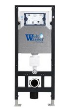 Комплект WeltWasser AMBERG 506 + MERZBACH 004 MT-BL + AMBERG RD-BL инсталляция с унитазом и кнопкой смыва