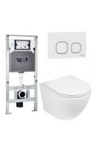 Комплект WeltWasser AMBERG 506 ST + MERZBACH 004 GL-WT + AMBERG RD-WT инсталляция с унитазом и кнопкой смыва Комплект WeltWasser AMBERG 506 ST + MERZBACH 004 GL-WT + AMBERG RD-WT инсталляция с унитазом и кнопкой смыва