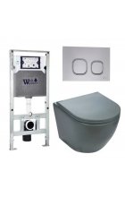 Комплект WeltWasser AMBERG 506 ST + MERZBACH 004 MT-GR + AMBERG RD-CR инсталляция с унитазом и кнопкой смыва Комплект WeltWasser AMBERG 506 ST + MERZBACH 004 MT-GR + AMBERG RD-CR инсталляция с унитазом и кнопкой смыва