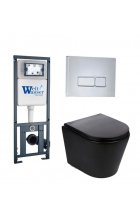 Комплект WeltWasser MARBERG 410 + SALZBACH 004 MT-BL + MAR 410 SE инсталляция с унитазом и кнопкой смыва Комплект WeltWasser MARBERG 410 + SALZBACH 004 MT-BL + MAR 410 SE инсталляция с унитазом и кнопкой смыва