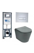 Комплект WeltWasser MARBERG 410 + SALZBACH 004 MT-GR + MAR 410 SE инсталляция с унитазом и кнопкой смыва Комплект WeltWasser MARBERG 410 + SALZBACH 004 MT-GR + MAR 410 SE инсталляция с унитазом и кнопкой смыва