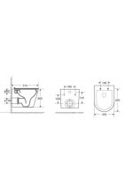Комплект WeltWasser AMBERG 506 + SALZBACH 004 GL-WT + AMBERG RD-WT инсталляция с унитазом и кнопкой смыва