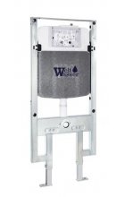 Комплект WeltWasser AMBERG 497 ST + SALZBACH 004 GL-WT + AMBERG RD-BL инсталляция с унитазом и кнопкой смыва
