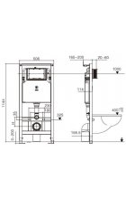 Комплект WeltWasser AMBERG 506 + SALZBACH 004 GL-WT + AMBERG RD-WT инсталляция с унитазом и кнопкой смыва