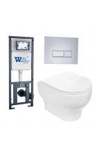 Комплект WeltWasser MARBERG 410 + ERLENBACH 004 GL-WT + MAR 410 SE инсталляция с унитазом и кнопкой смыва Комплект WeltWasser MARBERG 410 + ERLENBACH 004 GL-WT + MAR 410 SE инсталляция с унитазом и кнопкой смыва