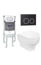 Комплект WeltWasser AMBERG 497 ST + ERLENBACH 004 GL-WT + AMBERG RD-BL инсталляция с унитазом и кнопкой смыва Комплект WeltWasser AMBERG 497 ST + ERLENBACH 004 GL-WT + AMBERG RD-BL инсталляция с унитазом и кнопкой смыва