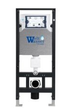 Комплект WeltWasser AMBERG 506 + ROTBACH 004 GL-WT + AMBERG RD-WT инсталляция с унитазом и кнопкой смыва
