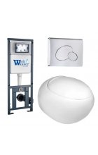 Комплект WeltWasser MARBERG 410 + JECKENBACH 004 GL-WT + MAR 410 RD инсталляция с унитазом и кнопкой смыва