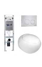 Комплект WeltWasser AMBERG 350 ST + JECKENBACH 004 GL-WT + AMBERG RD-CR инсталляция с унитазом и кнопкой смыва Комплект WeltWasser AMBERG 350 ST + JECKENBACH 004 GL-WT + AMBERG RD-CR инсталляция с унитазом и кнопкой смыва
