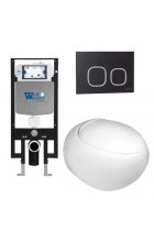 Комплект WeltWasser AMBERG 497 + JECKENBACH 004 GL-WT + AMBERG RD-BL инсталляция с унитазом и кнопкой смыва Комплект WeltWasser AMBERG 497 + JECKENBACH 004 GL-WT + AMBERG RD-BL инсталляция с унитазом и кнопкой смыва