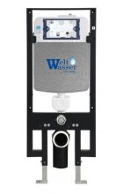 Комплект WeltWasser AMBERG 497 + ODENBACH 004 GL-WT + AMBERG RD-BL инсталляция с унитазом и кнопкой смыва