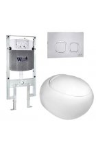 Комплект WeltWasser AMBERG 497 ST + JECKENBACH 004 GL-WT + AMBERG RD-MT CR инсталляция с унитазом и кнопкой смыва Комплект WeltWasser AMBERG 497 ST + JECKENBACH 004 GL-WT + AMBERG RD-MT CR инсталляция с унитазом и кнопкой смыва