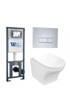 Комплект WeltWasser MARBERG 410 + ODENBACH 004 GL-WT + MAR 410 SE инсталляция с унитазом и кнопкой смыва Комплект WeltWasser MARBERG 410 + ODENBACH 004 GL-WT + MAR 410 SE инсталляция с унитазом и кнопкой смыва