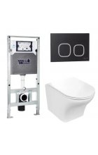 Комплект WeltWasser AMBERG 506 ST + ODENBACH 004 GL-WT + AMBERG RD-BL инсталляция с унитазом и кнопкой смыва Комплект WeltWasser AMBERG 506 ST + ODENBACH 004 GL-WT + AMBERG RD-BL инсталляция с унитазом и кнопкой смыва