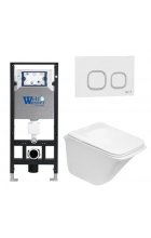 Комплект WeltWasser AMBERG 506 + ROTBACH 004 GL-WT + AMBERG RD-WT инсталляция с унитазом и кнопкой смыва Комплект WeltWasser AMBERG 506 + ROTBACH 004 GL-WT + AMBERG RD-WT инсталляция с унитазом и кнопкой смыва