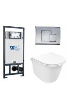 Комплект WeltWasser MARBERG 507 + TELBACH 004 GL-WT + MAR 507 SE инсталляция с унитазом и кнопкой смыва Комплект WeltWasser MARBERG 507 + TELBACH 004 GL-WT + MAR 507 SE инсталляция с унитазом и кнопкой смыва