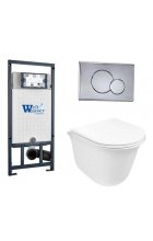 Комплект WeltWasser MARBERG 507 + TELBACH 004 GL-WT + MAR 507 RD инсталляция с унитазом и кнопкой смыва Комплект WeltWasser MARBERG 507 + TELBACH 004 GL-WT + MAR 507 RD инсталляция с унитазом и кнопкой смыва