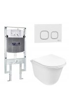 Комплект WeltWasser AMBERG 497 ST + TELBACH 004 GL-WT + AMBERG RD-WT инсталляция с унитазом и кнопкой смыва Комплект WeltWasser AMBERG 497 ST + TELBACH 004 GL-WT + AMBERG RD-WT инсталляция с унитазом и кнопкой смыва