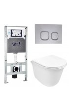 Комплект WeltWasser AMBERG 506 ST + TELBACH 004 GL-WT + AMBERG RD-CR инсталляция с унитазом и кнопкой смыва Комплект WeltWasser AMBERG 506 ST + TELBACH 004 GL-WT + AMBERG RD-CR инсталляция с унитазом и кнопкой смыва