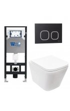 Комплект WeltWasser AMBERG 506 + GELBACH 004 GL-WT + AMBERG RD-BL инсталляция с унитазом и кнопкой смыва Комплект WeltWasser AMBERG 506 + GELBACH 004 GL-WT + AMBERG RD-BL инсталляция с унитазом и кнопкой смыва