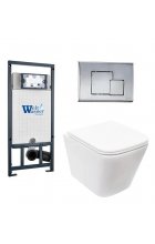Комплект WeltWasser MARBERG 507 + GELBACH 004 GL-WT + MAR 507 SE инсталляция с унитазом и кнопкой смыва