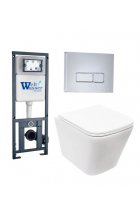 Комплект WeltWasser MARBERG 410 + GELBACH 004 GL-WT + MAR 410 SE инсталляция с унитазом и кнопкой смыва Комплект WeltWasser MARBERG 410 + GELBACH 004 GL-WT + MAR 410 SE инсталляция с унитазом и кнопкой смыва