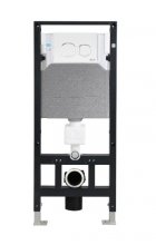 Комплект WeltWasser AMBERG 506 + HOFBACH 004 GL-WT + AMBERG RD-CR инсталляция с унитазом и кнопкой смыва