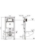 Комплект WeltWasser AMBERG 506 + HOFBACH 004 GL-WT + AMBERG RD-CR инсталляция с унитазом и кнопкой смыва