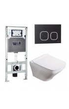Комплект WeltWasser AMBERG 506 ST + HOFBACH 004 GL-WT + AMBERG RD-BL инсталляция с унитазом и кнопкой смыва Комплект WeltWasser AMBERG 506 ST + HOFBACH 004 GL-WT + AMBERG RD-BL инсталляция с унитазом и кнопкой смыва