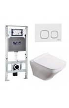 Комплект WeltWasser AMBERG 506 ST + HOFBACH 004 GL-WT + AMBERG RD-WT инсталляция с унитазом и кнопкой смыва Комплект WeltWasser AMBERG 506 ST + HOFBACH 004 GL-WT + AMBERG RD-WT инсталляция с унитазом и кнопкой смыва