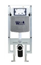 Комплект WeltWasser AMBERG 497 ST + BAARBACH 004 GL-WT + AMBERG RD-BL инсталляция с унитазом и кнопкой смыва