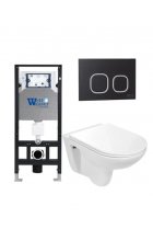 Комплект WeltWasser AMBERG 506 + BAARBACH 004 GL-WT + AMBERG RD-BL инсталляция с унитазом и кнопкой смыва Комплект WeltWasser AMBERG 506 + BAARBACH 004 GL-WT + AMBERG RD-BL инсталляция с унитазом и кнопкой смыва