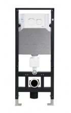 Комплект WeltWasser AMBERG 506 + BAARBACH 004 GL-WT + AMBERG RD-WT инсталляция с унитазом и кнопкой смыва