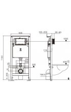 Комплект WeltWasser AMBERG 506 + BAARBACH 004 GL-WT + AMBERG RD-WT инсталляция с унитазом и кнопкой смыва