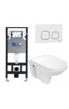 Комплект WeltWasser AMBERG 506 + BAARBACH 004 GL-WT + AMBERG RD-WT инсталляция с унитазом и кнопкой смыва Комплект WeltWasser AMBERG 506 + BAARBACH 004 GL-WT + AMBERG RD-WT инсталляция с унитазом и кнопкой смыва