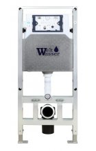 Комплект WeltWasser AMBERG 506 ST + BAARBACH 004 GL-WT + AMBERG RD-CR инсталляция с унитазом и кнопкой смыва