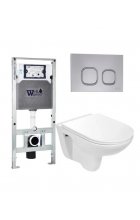 Комплект WeltWasser AMBERG 506 ST + BAARBACH 004 GL-WT + AMBERG RD-CR инсталляция с унитазом и кнопкой смыва Комплект WeltWasser AMBERG 506 ST + BAARBACH 004 GL-WT + AMBERG RD-CR инсталляция с унитазом и кнопкой смыва