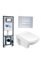 Комплект WeltWasser MARBERG 410 + KEHLBACH 004 GL-WT + MAR 410 SE инсталляция с унитазом и кнопкой смыва Комплект WeltWasser MARBERG 410 + KEHLBACH 004 GL-WT + MAR 410 SE инсталляция с унитазом и кнопкой смыва