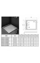 Душевой поддон с сифоном WeltWasser WW TRS 100 STONE-BL