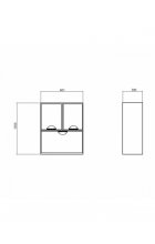 Шкаф Аква Родос Глория 05TК2 навесной, с корзиной