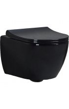 Унитаз подвесной beWash Bogen с сиденьем микролифт черный матовый