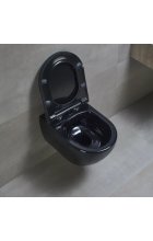 Унитаз подвесной beWash Bogen с сиденьем микролифт черный матовый